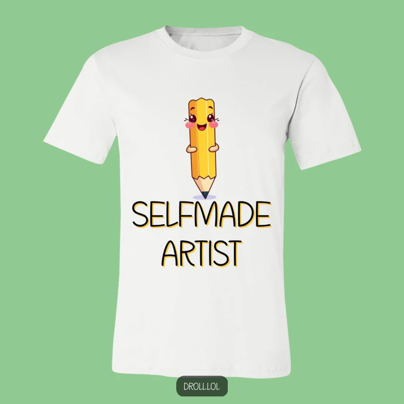 Funny Pencil Drawing T-Shirt: Hilarious Artist's Self-Creation Tee