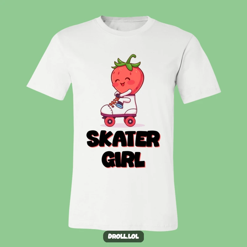 Funny Blushing Strawberry Roller Skate T-Shirt: Groovy and Hilarious Gift for All!