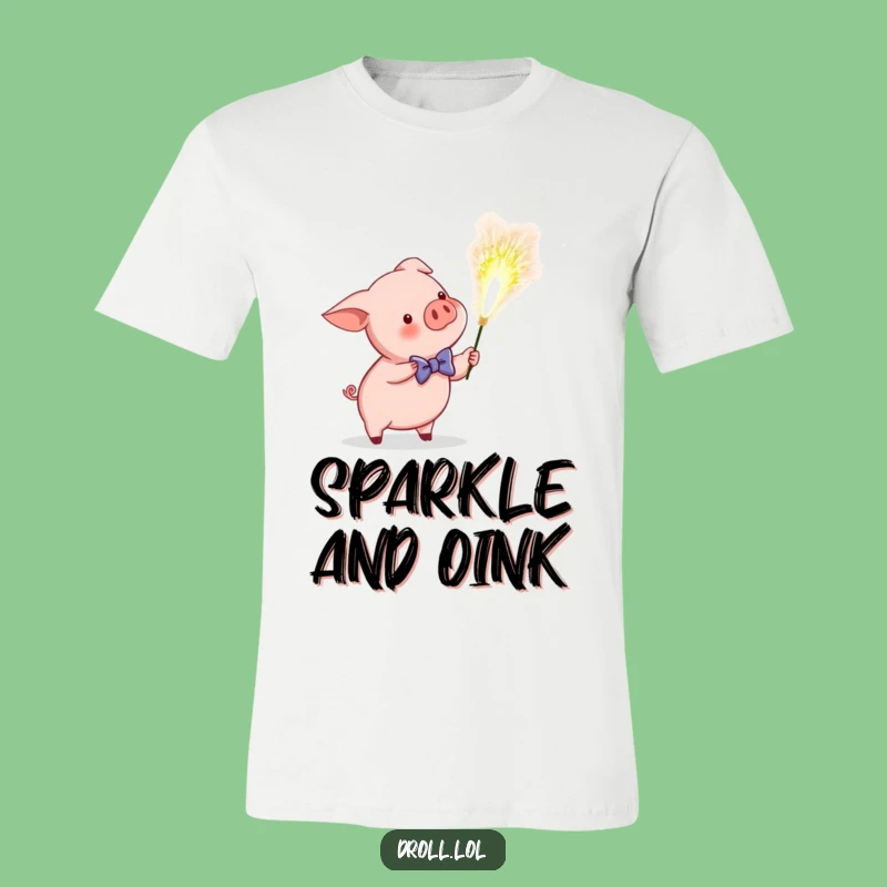 Funny Piglet Sparkler Mishap T-Shirt - Hilarious Party Animal Gift Apparel!