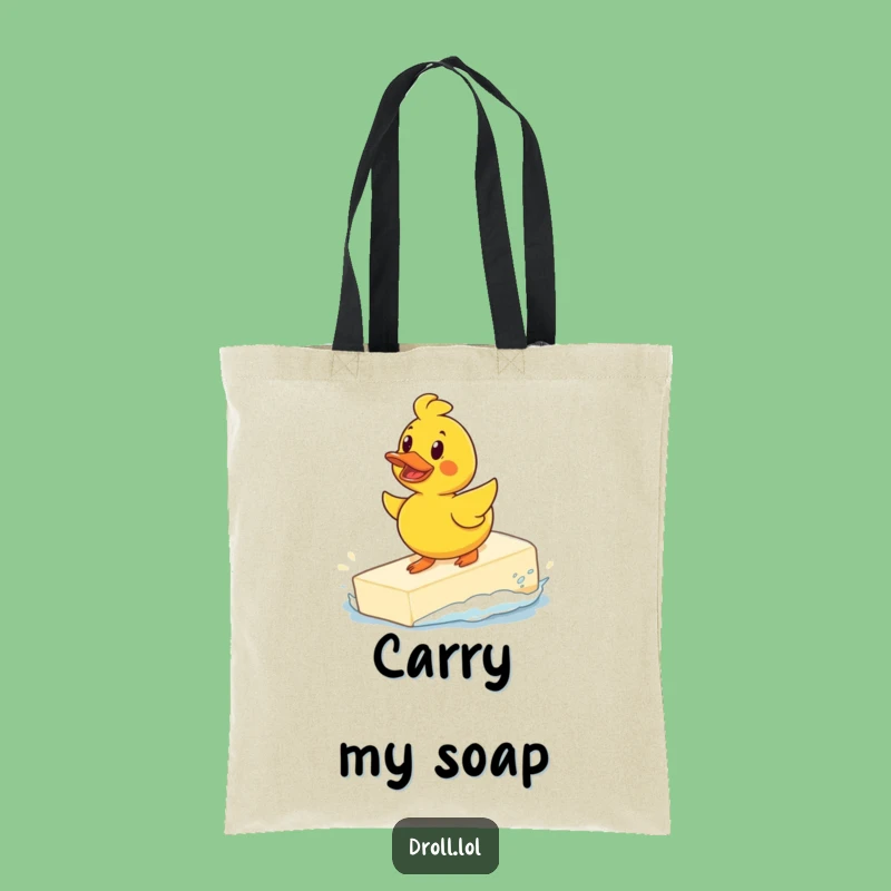 Funny Surfing Duck Tote Bag: Soap Rider Accessory, a Hilarious Gift