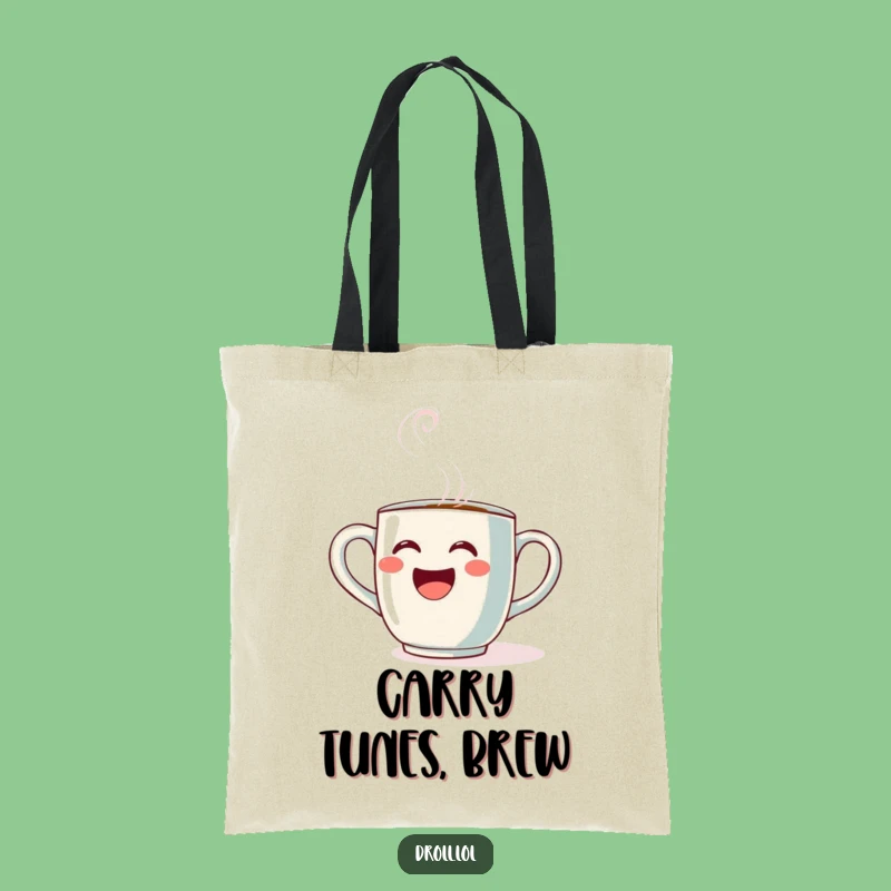 Funny Opera Mug Tote Bag: Chic Singing Cup, Perfect Gift for Music Errands