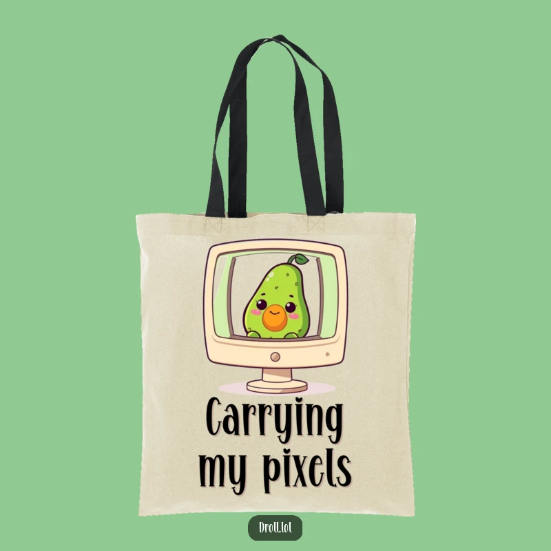 Funny Avocado Computer Tote Bag - Hilarious Tech Accessory for Everyday Gift