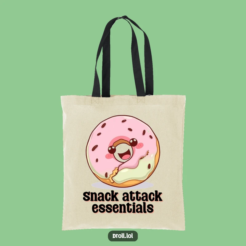 Funny Donut Cookie Bite Tote Bag - Carry Your Laughs Everywhere