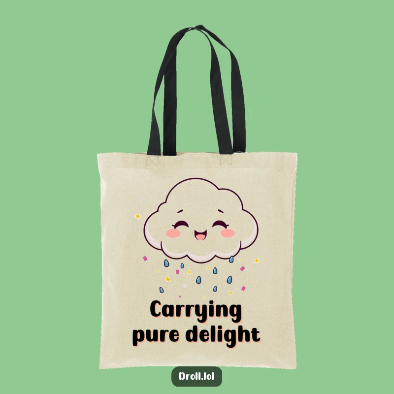 Funny Happy Cloud Confetti Tote Bag - Carry Smiles Everywhere!