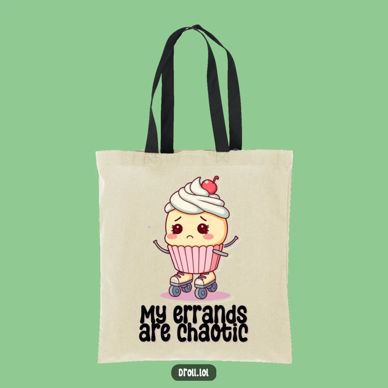 Funny Roller Skate Cupcake Tote Bag: Bewildered Style, Practical Gift!